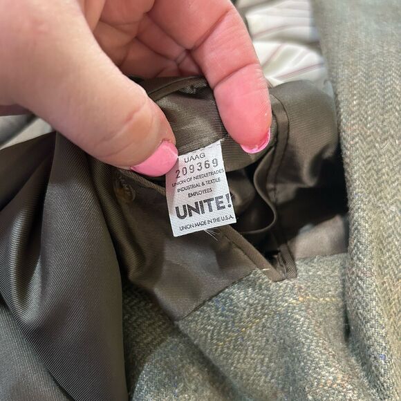 Vintage Tommy Hilfiger Mens Blazer 44R Green Single Vent Made In USA Jacket Only - Picture 10 of 16